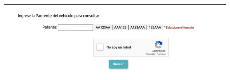 Paso 2 para consultar o cambiar el turno de la VTV en Zeballos